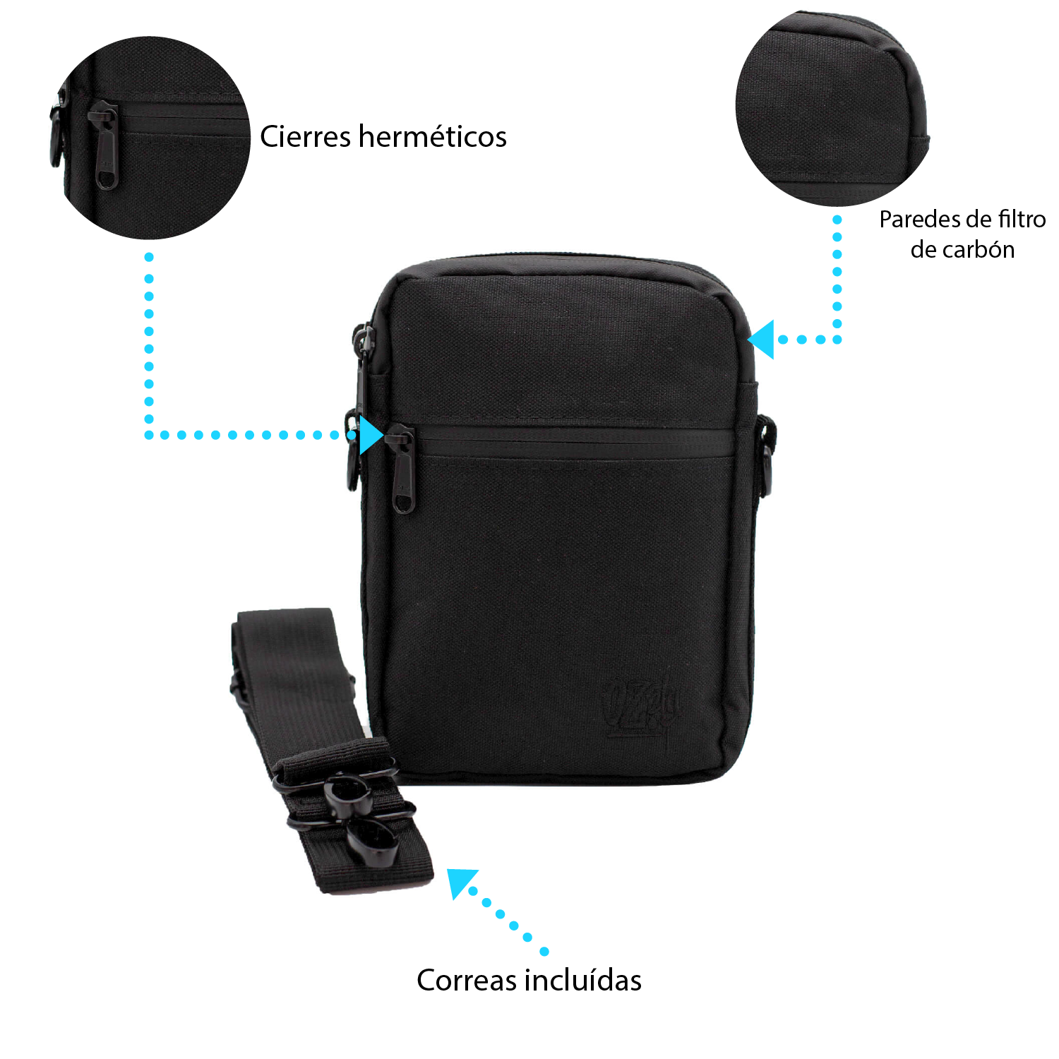 Especificaciones técnicas bandolera OZeta medidas y materiales