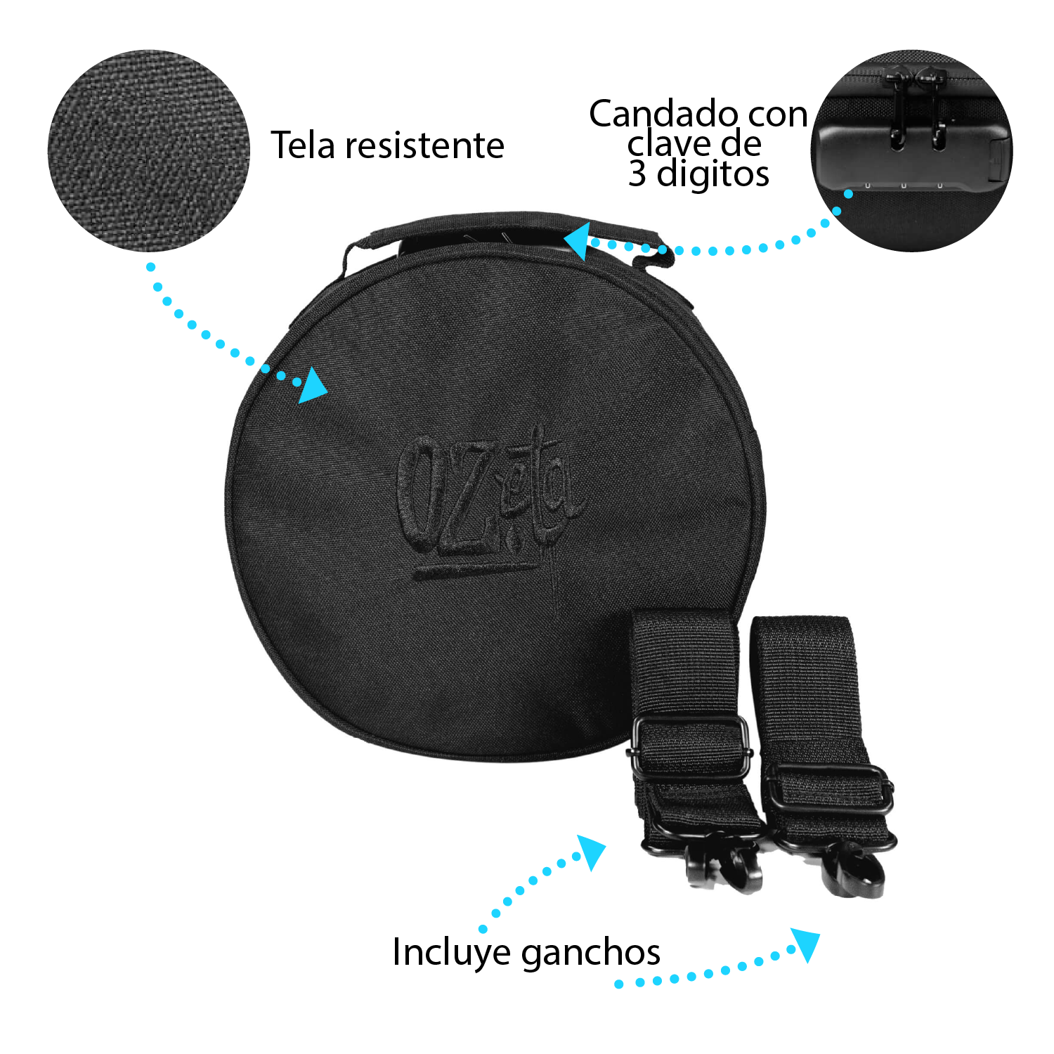 OZeta Chest Bag bolso pectoral circular especificaciones técnicas y características