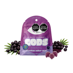Gomitas D9 + CBN sabor Elderberry, pensadas para la noche.