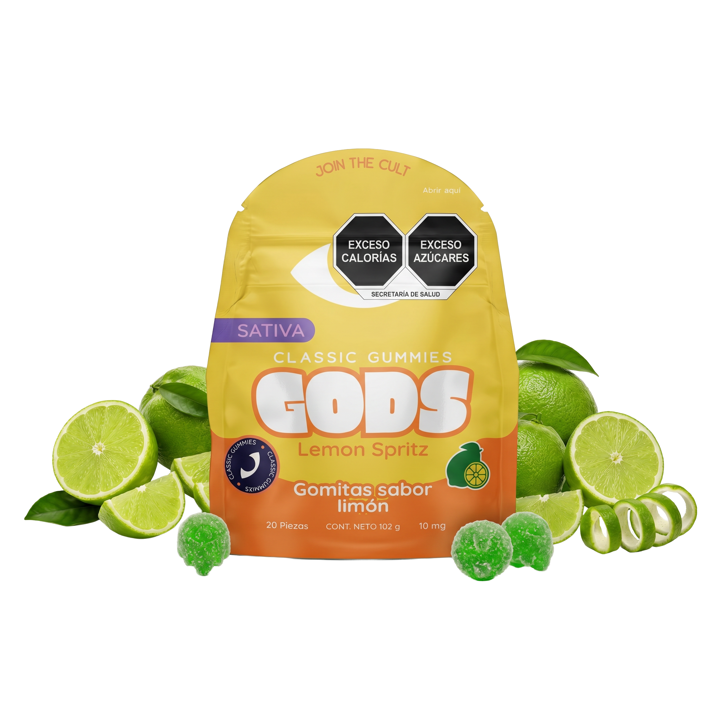 Gomitas Lemon Spritz D9+HHC 10 mg — 20 piezas — GODS Classic