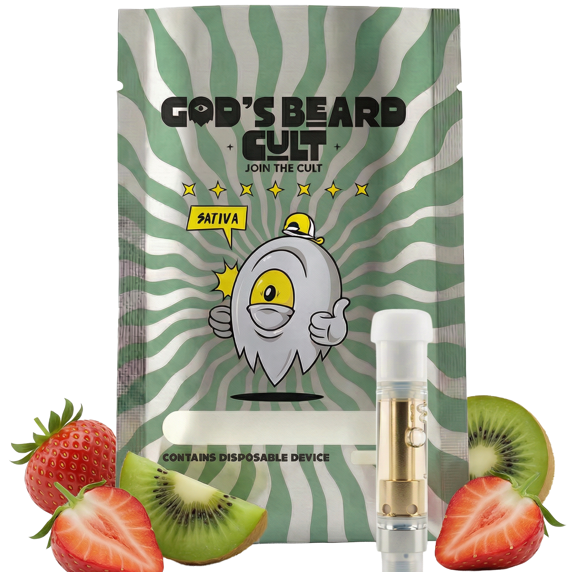 Gods Beard Cult | Cartucho 1mL | HHC + Live Resin + THCP | Pluma de Wax