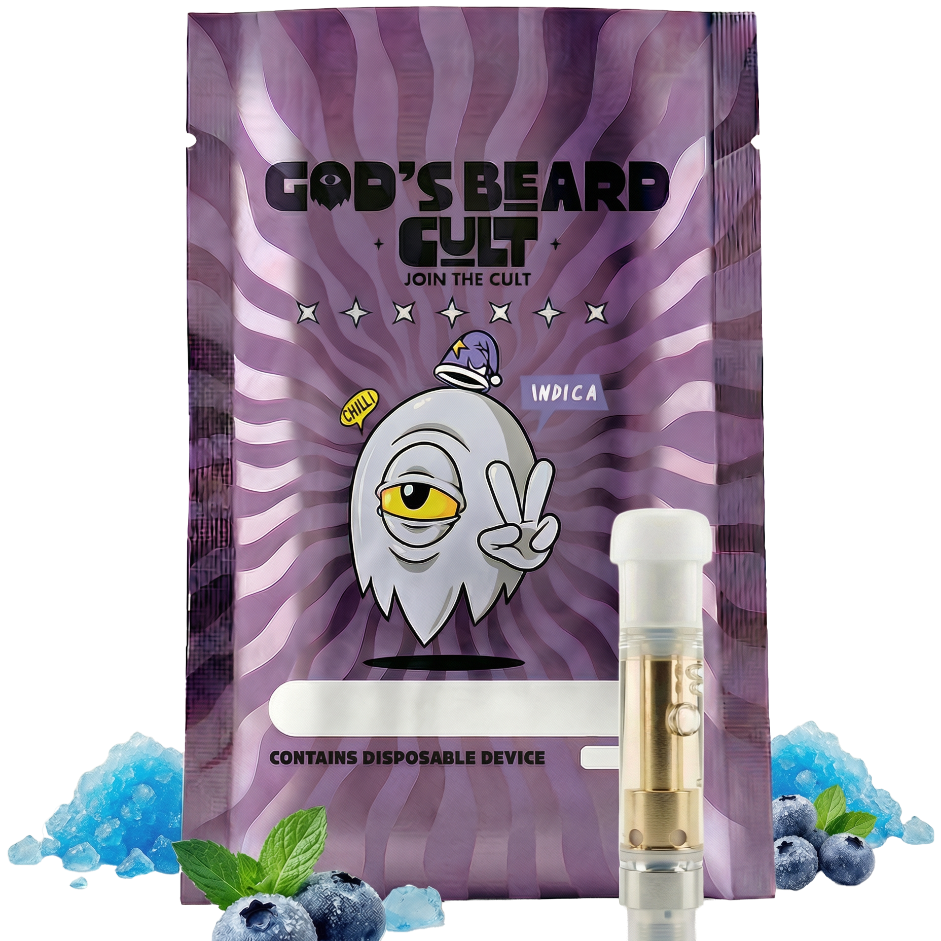 Gods Beard Cult | Cartucho 1mL | HHC + Live Resin + THCP | Pluma de Wax