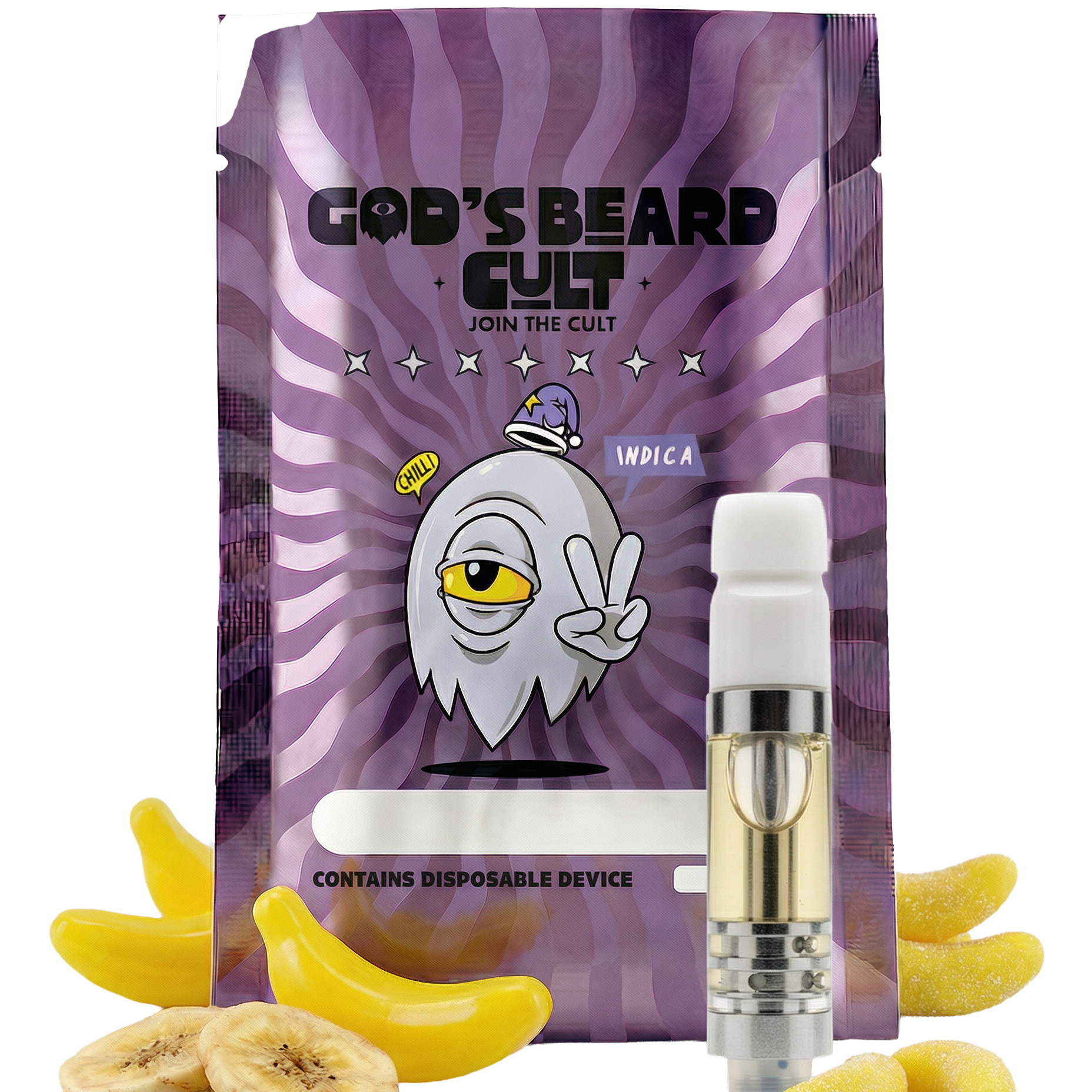 Gods Beard Cult | Cartucho 2mL | HHC + Live Resin + THCP | Pluma de Wax