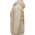 Manga y puño sudadera beige Gods Beard Cult Fire Gods detalle costura