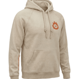 Hoodie GBC Burn It All beige textura tela y acabado premium cannabis brand