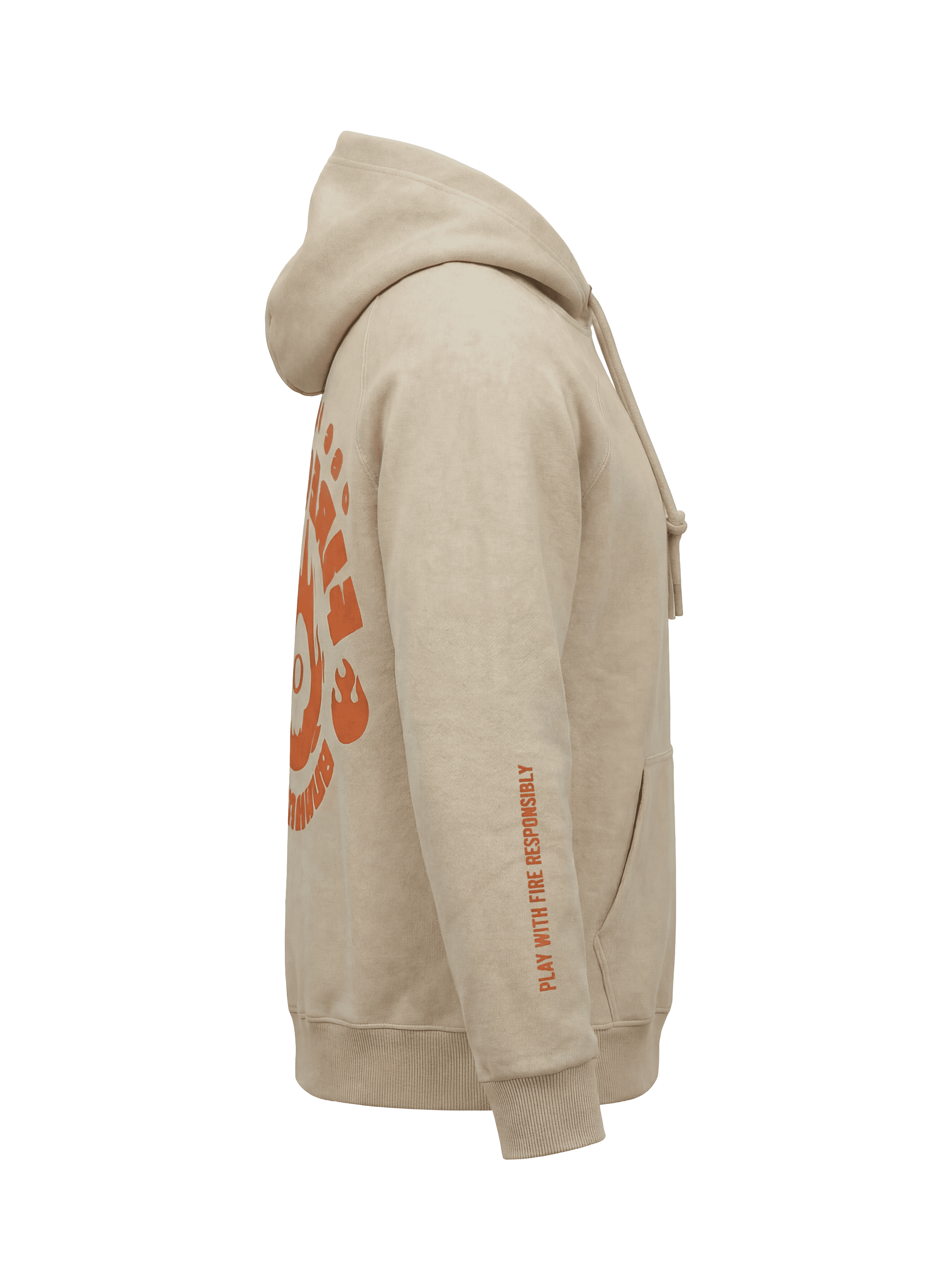 Sudadera Fire Gods Burn It All GBC beige estilo lifestyle cannabis streetwear México
