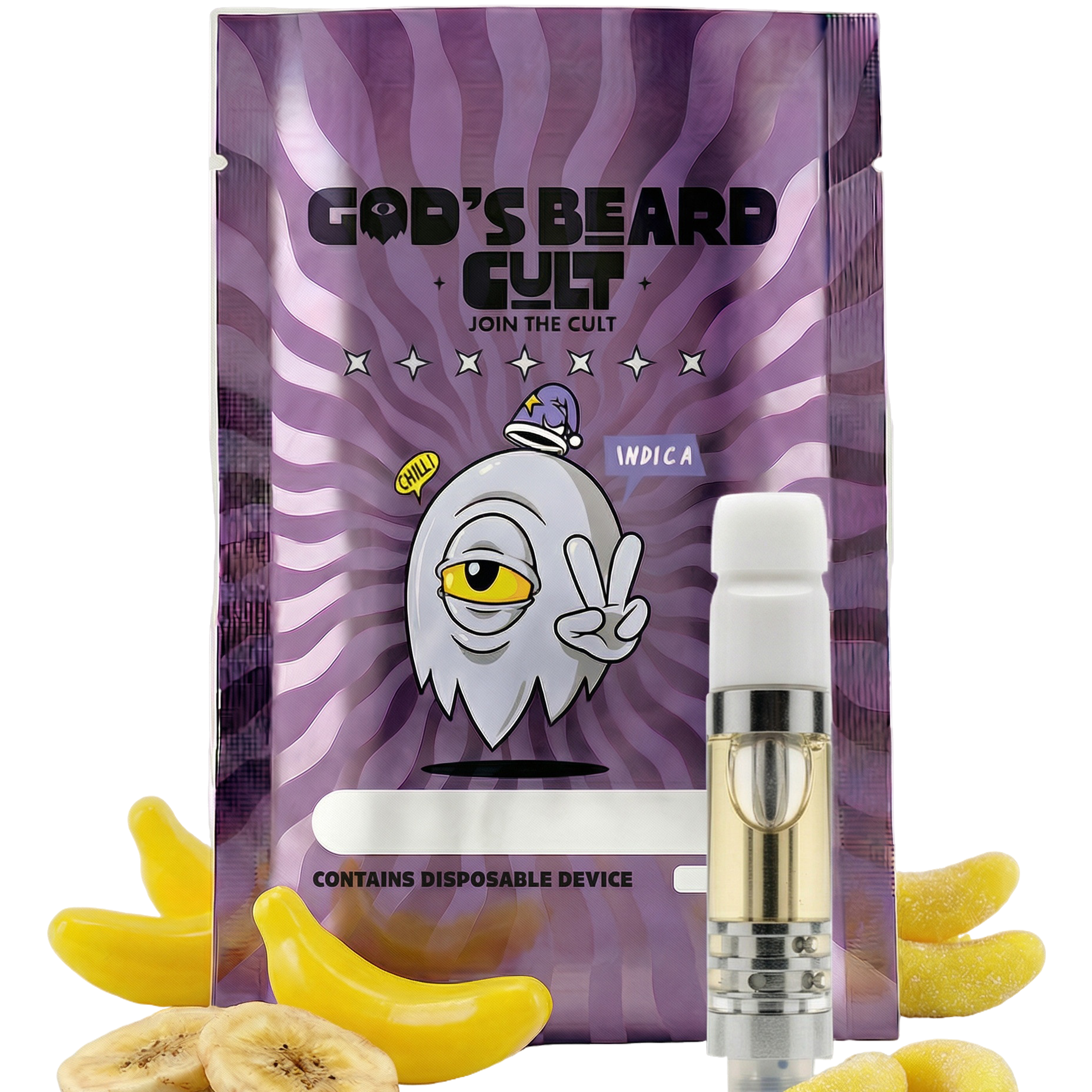 Gods Beard Cult | Cartucho 1mL | HHC + Live Resin + THCP | Pluma de Wax