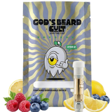 Detalle etiqueta cartucho cannabis 1 mL HHC + THCP Gods Beard Cult