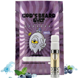 Cart 2 mL Blue Icee Indica vista frontal – HHC + THCP Gods Beard Cult