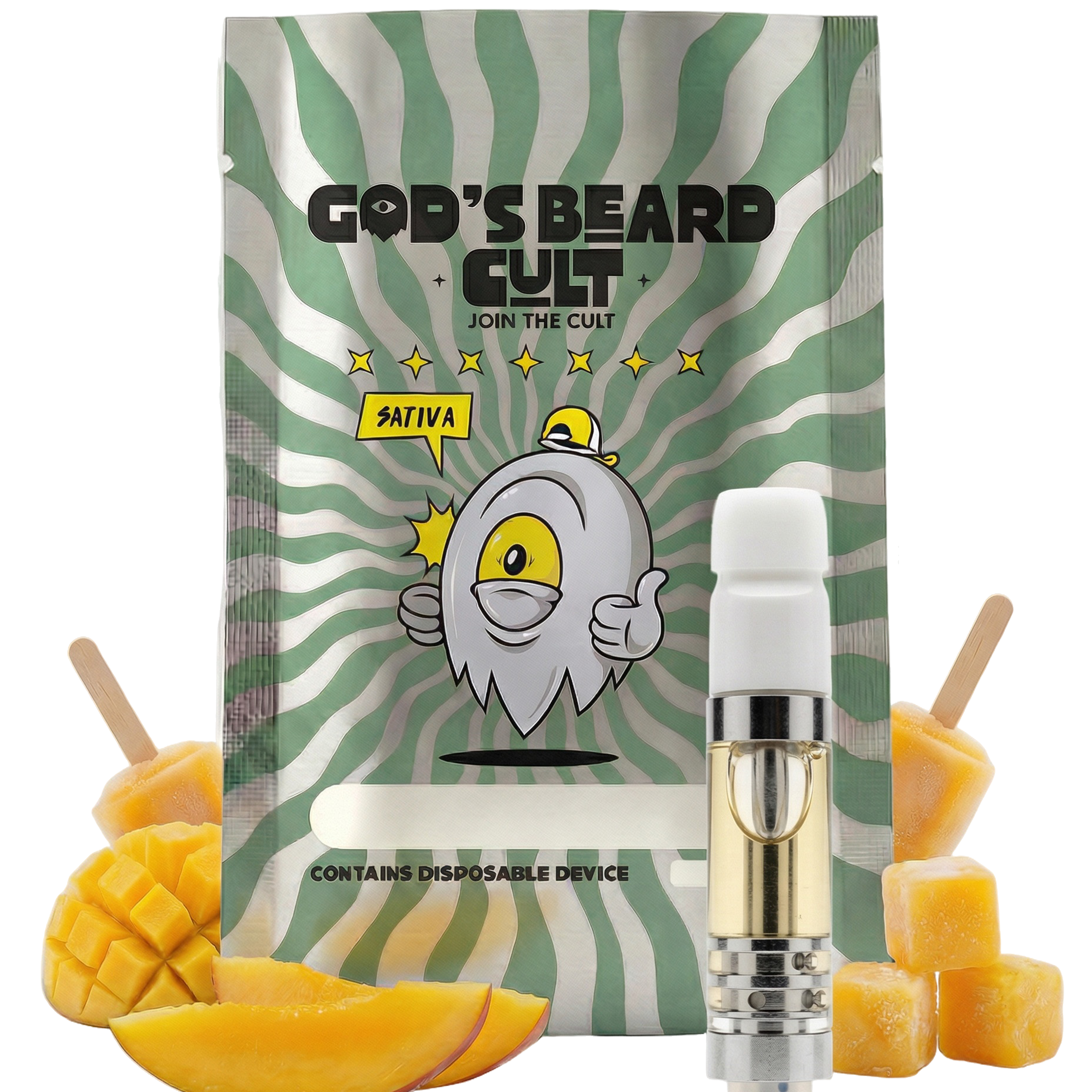 Pluma de wax 2 mL Mangonada Sativa – cartucho HHC Live Resin THCP GBC