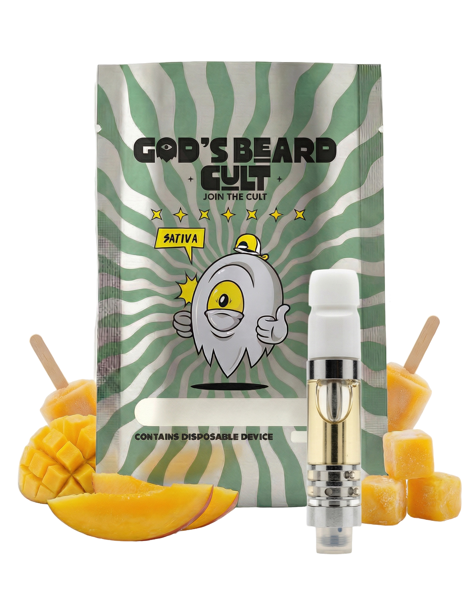 Cartucho wax 2 mL Mangonada Sativa detalle – pluma HHC + THCP GBC México