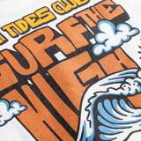 Crop top Surf The High High Tides Club outfit cannabis cultura México