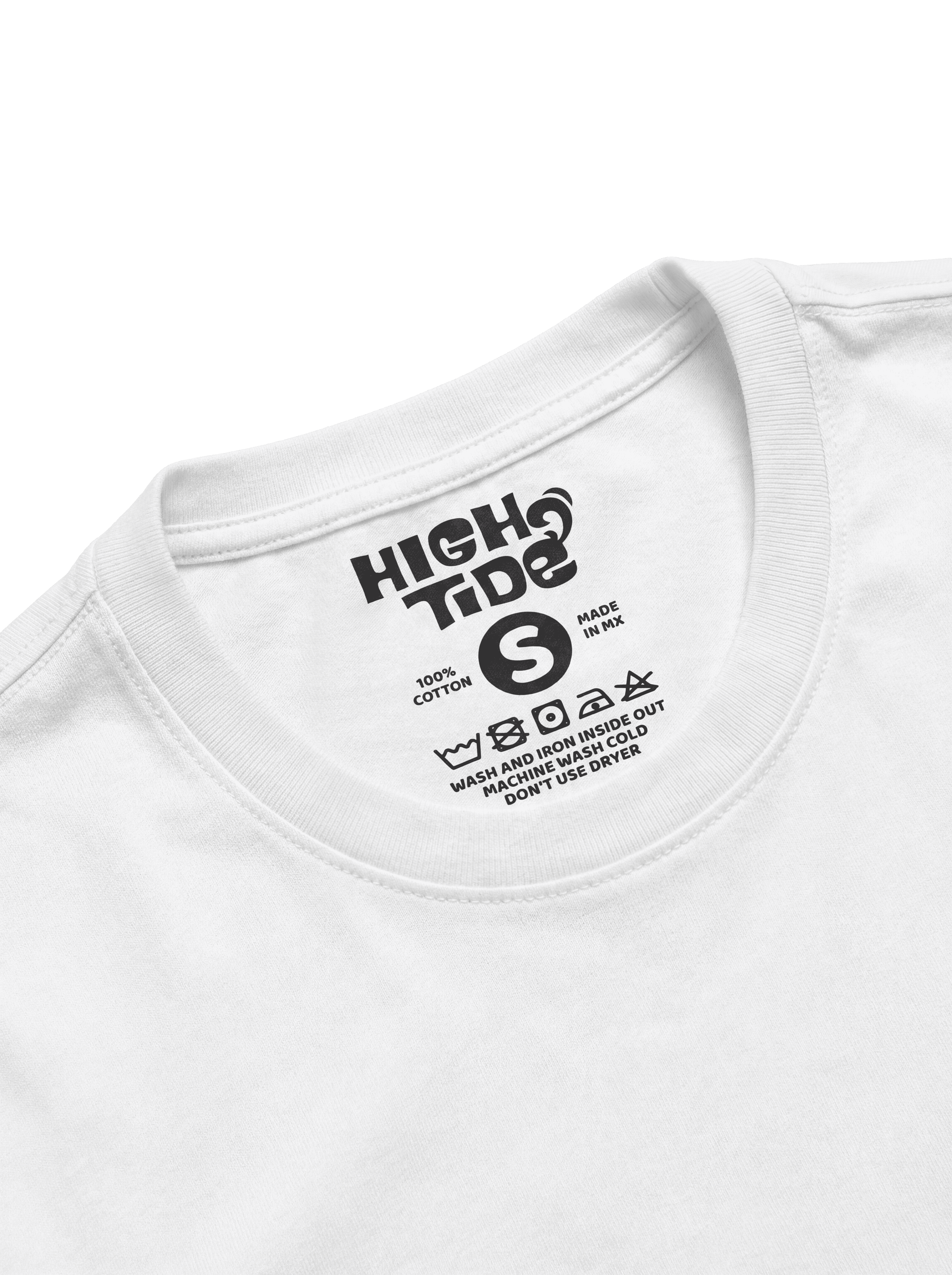 Tela y acabado crop top High Tide High Tides Club detalle cercano