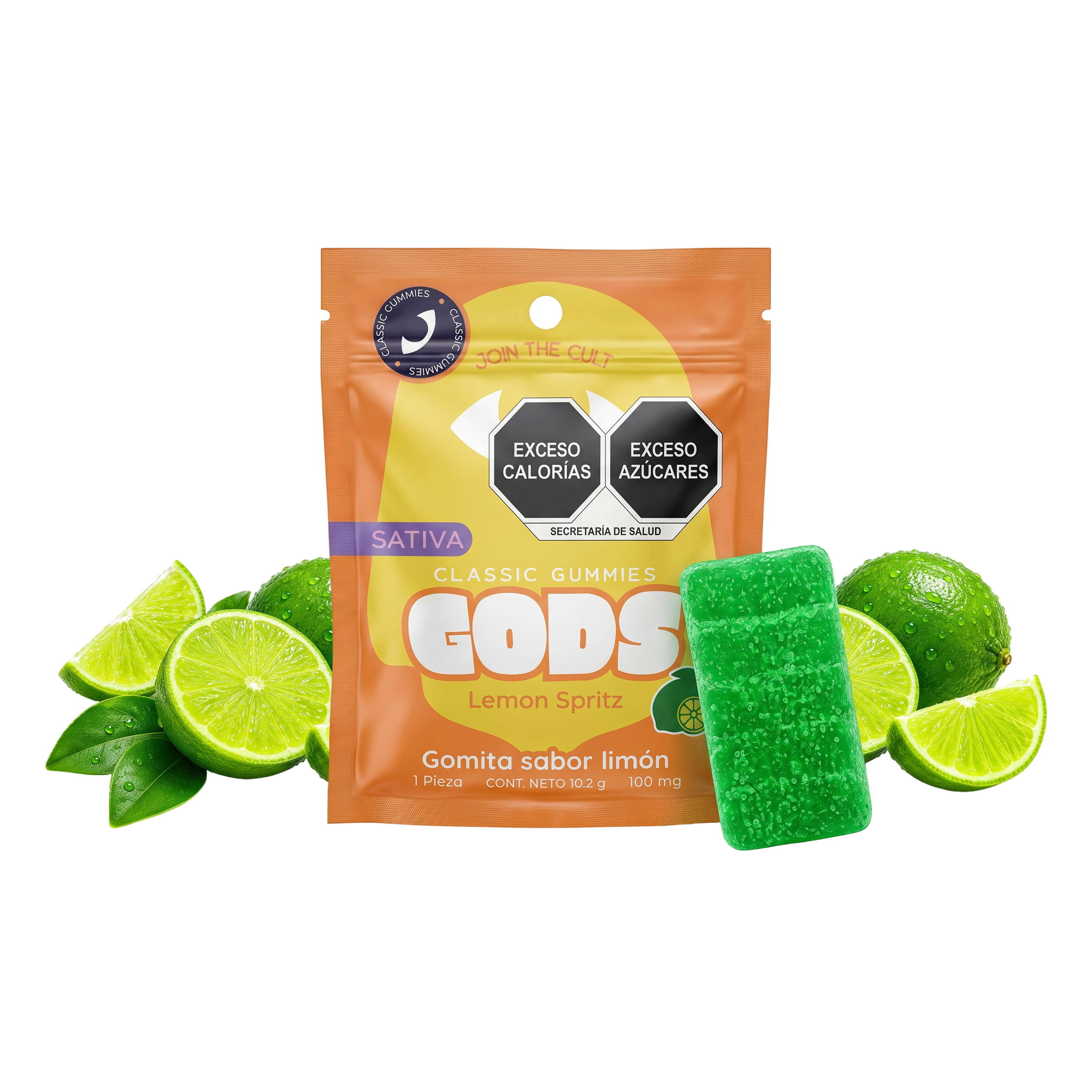 Gomitas Lemon Spritz D9+HHC 100 mg — 1 pieza — GODS Classic