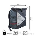Medidas y dimensiones de la Mochila Roll-Up OZeta guía de tallas y capacidad