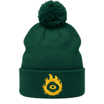 Beanie GBC Fire Gods verde frente lifestyle streetwear México